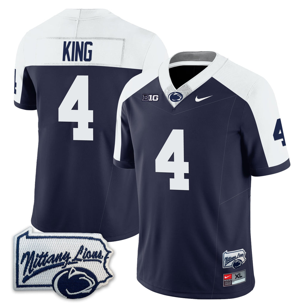 Menâs Penn State Nittany Lions Football Jersey - Pennsylvania Map - All Stitched