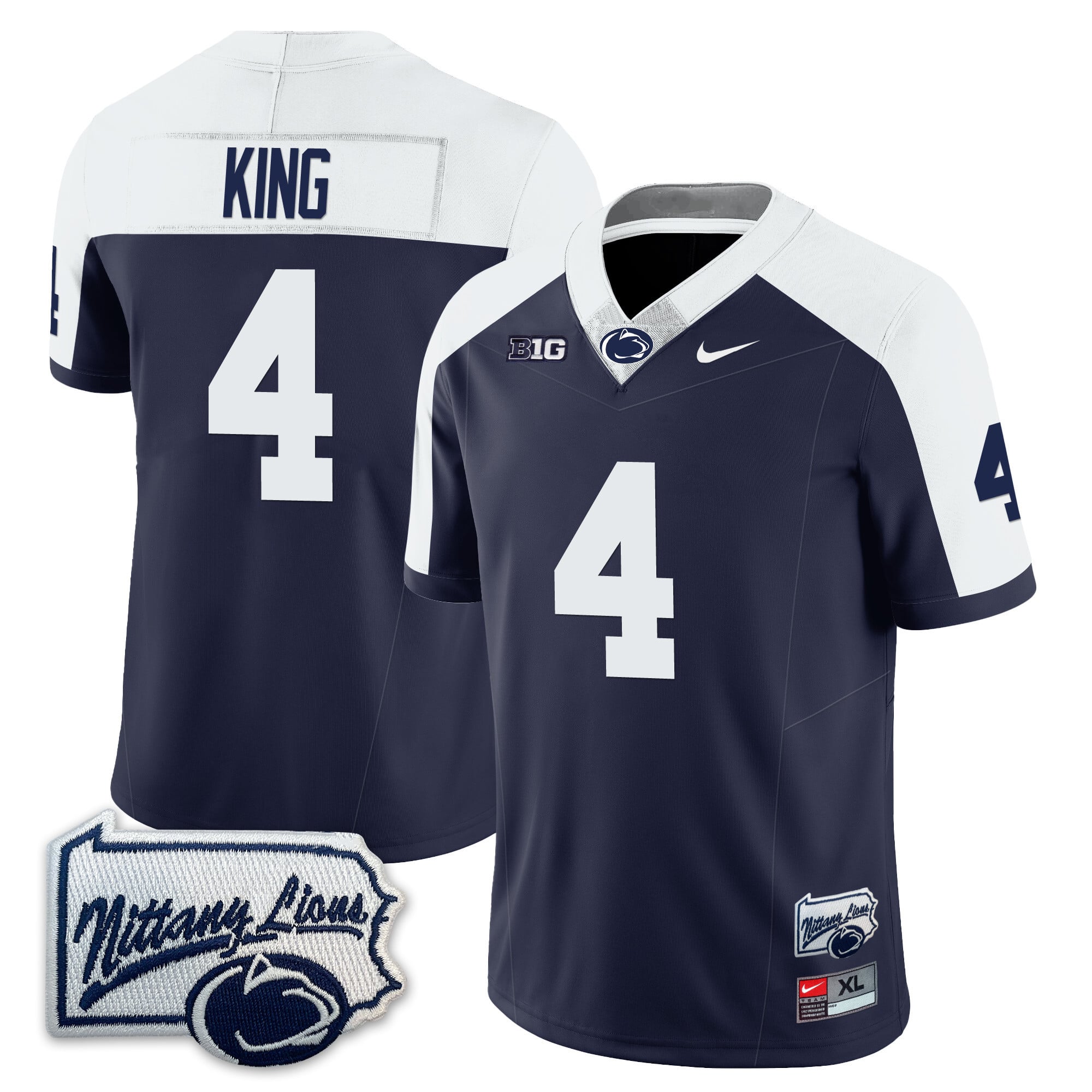 Menâs Penn State Nittany Lions Football Jersey - Pennsylvania Map - All Stitched