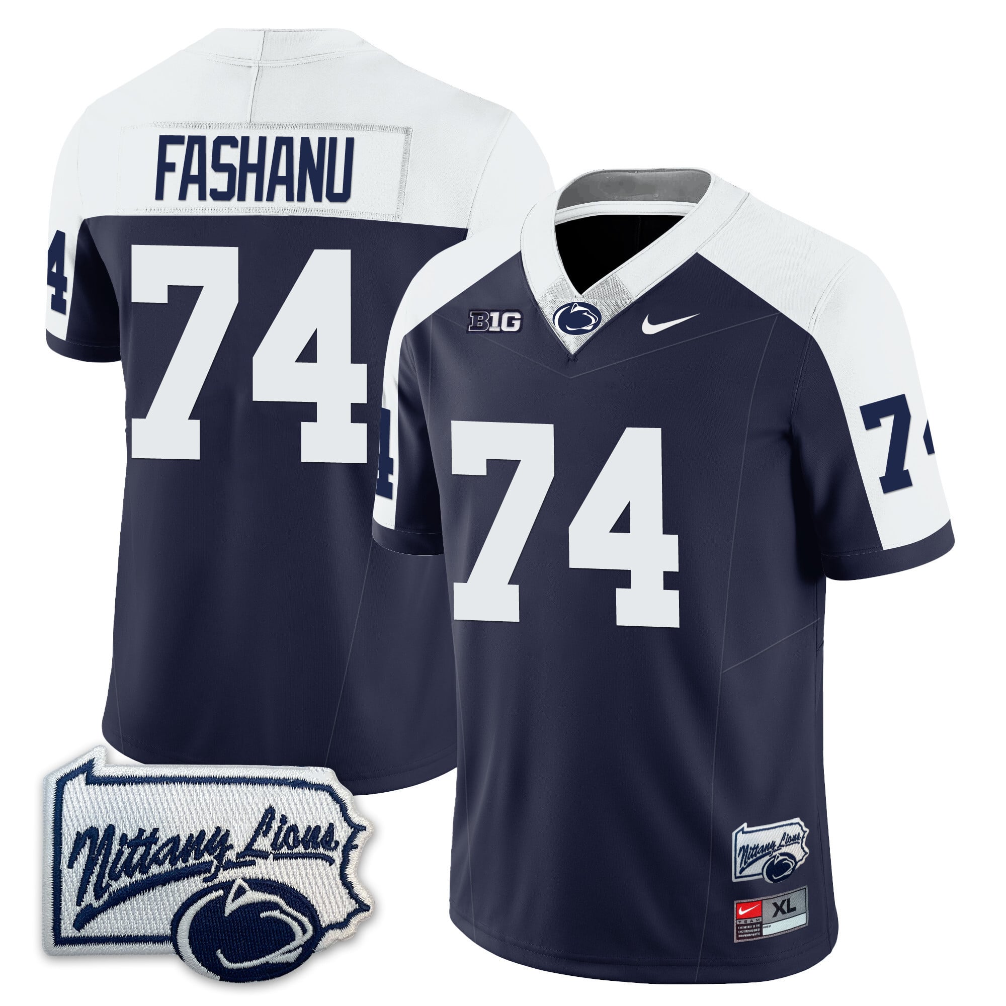 Menâs Penn State Nittany Lions Football Jersey - Pennsylvania Map - All Stitched