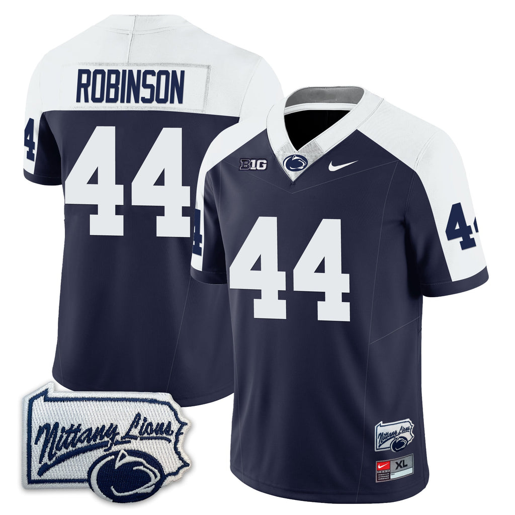Menâs Penn State Nittany Lions Football Jersey - Pennsylvania Map - All Stitched