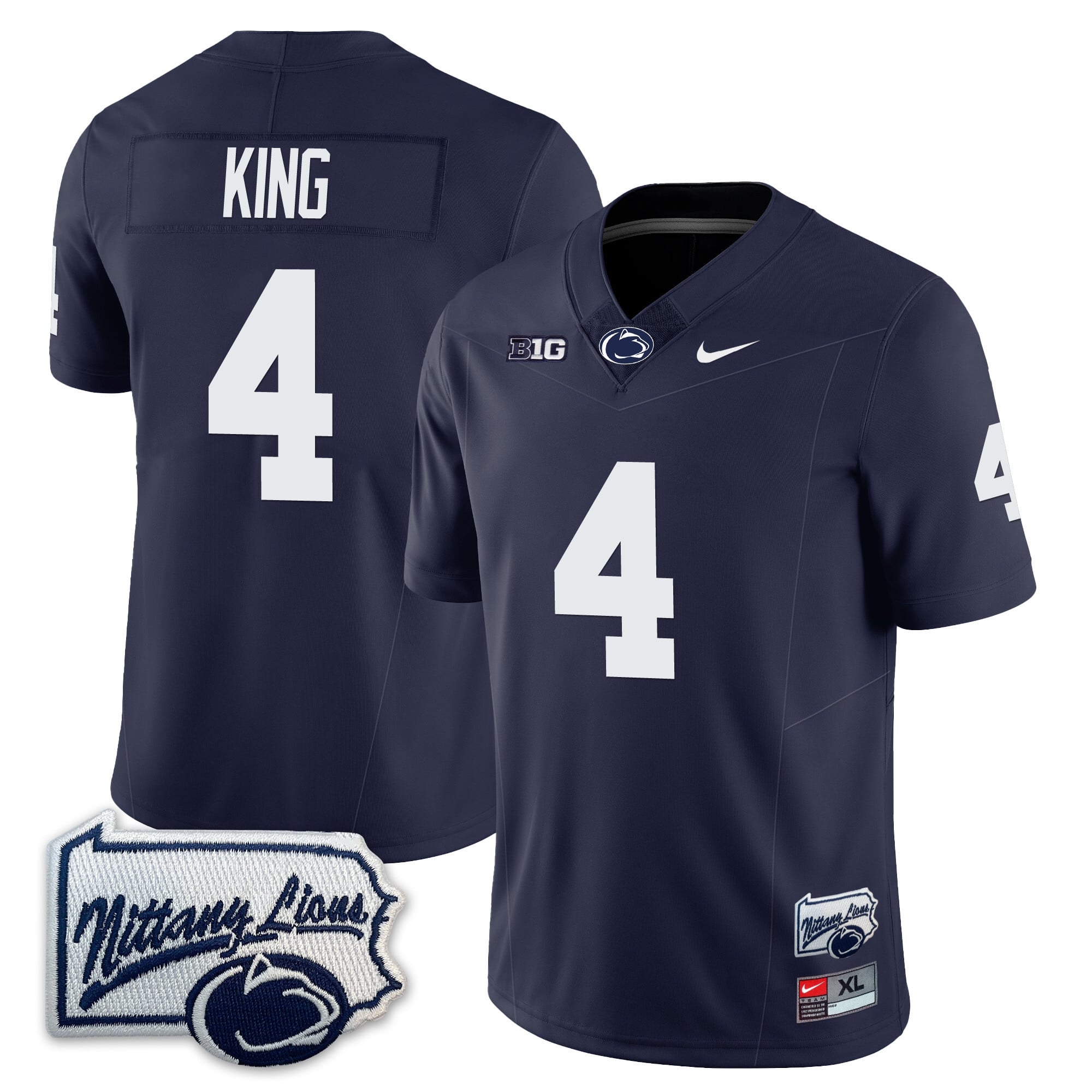 Menâs Penn State Nittany Lions Football Jersey - Pennsylvania Map - All Stitched