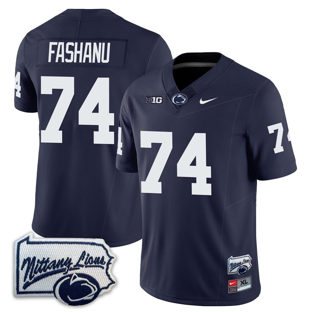 Menâs Penn State Nittany Lions Football Jersey - Pennsylvania Map - All Stitched