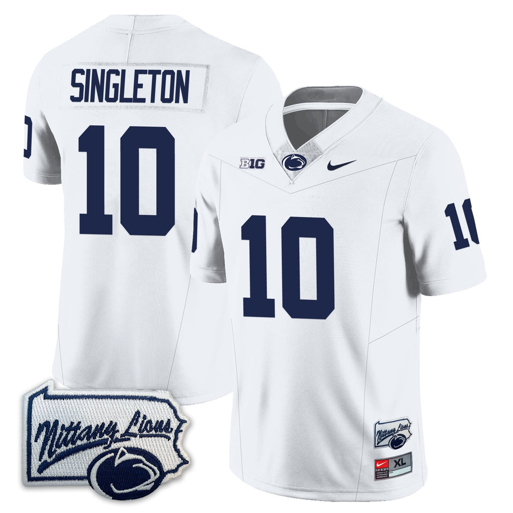 Menâs Penn State Nittany Lions Football Jersey - Pennsylvania Map - All Stitched