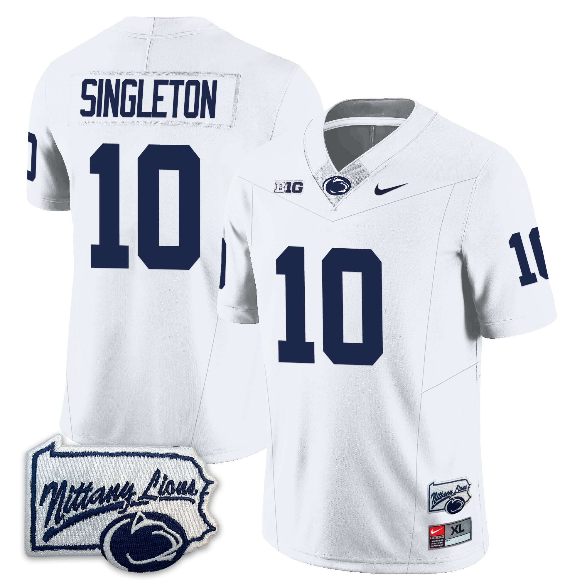 Menâs Penn State Nittany Lions Football Jersey - Pennsylvania Map - All Stitched