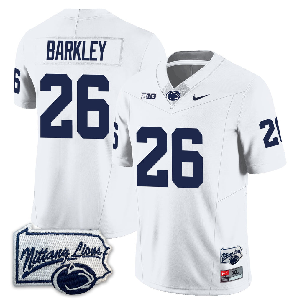 Menâs Penn State Nittany Lions Football Jersey - Pennsylvania Map - All Stitched