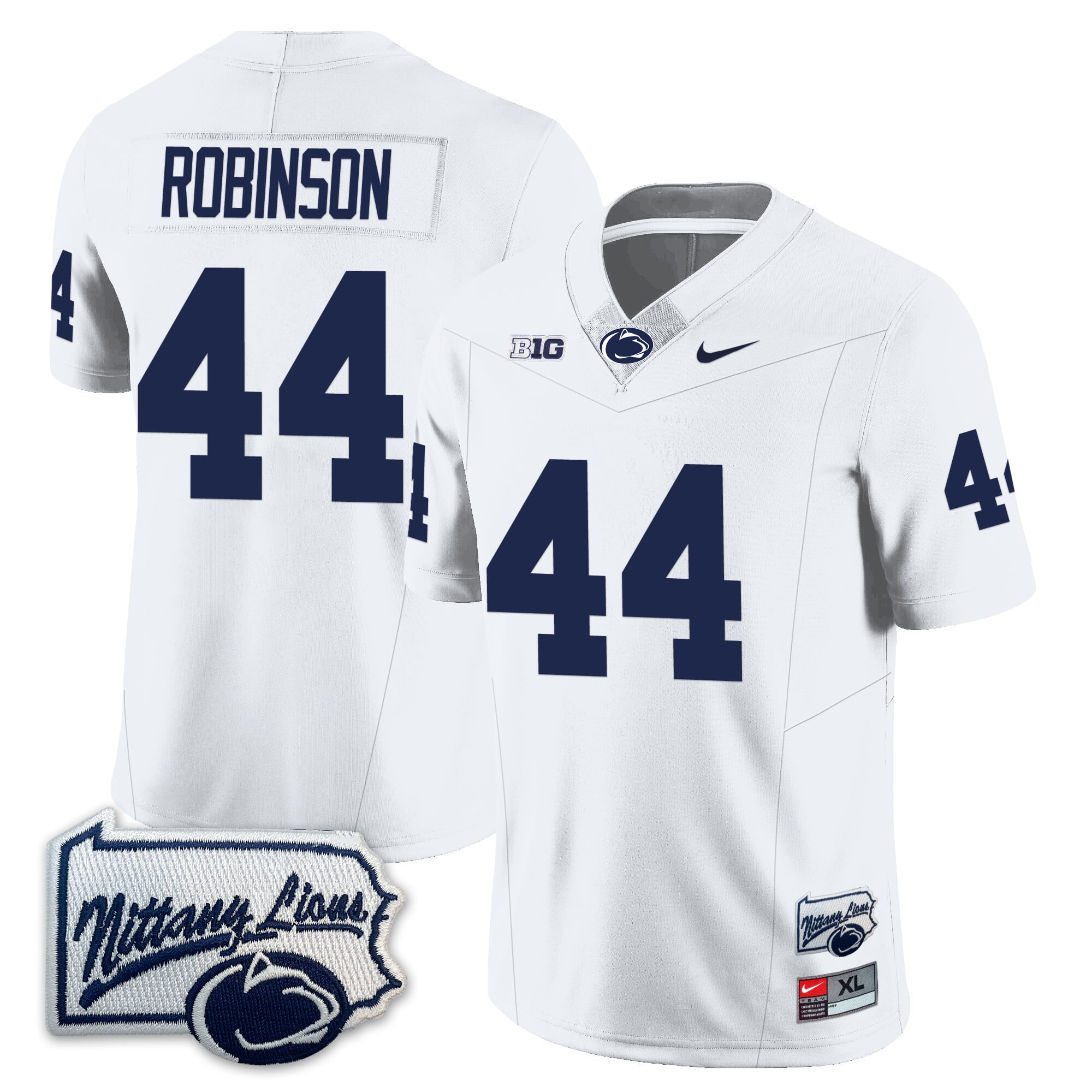 Menâs Penn State Nittany Lions Football Jersey - Pennsylvania Map - All Stitched