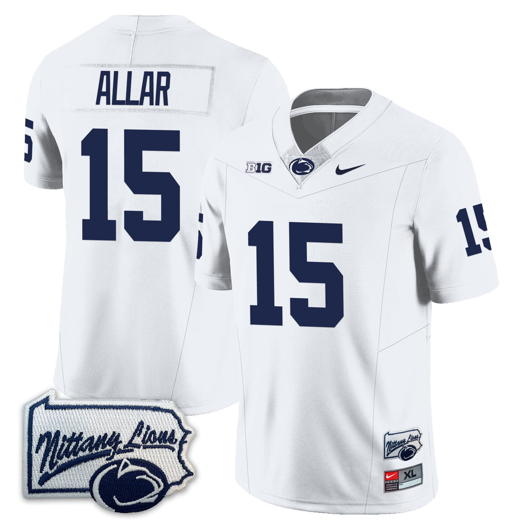 Menâs Penn State Nittany Lions Football Jersey - Pennsylvania Map - All Stitched