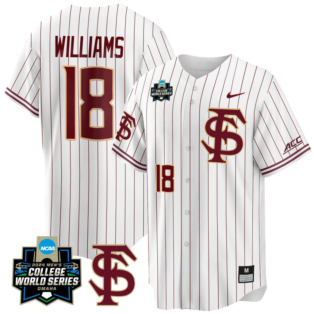 Men's Florida State Seminoles 2024 College World Series Vapor Premier Limited Jersey V1 - All Stitched