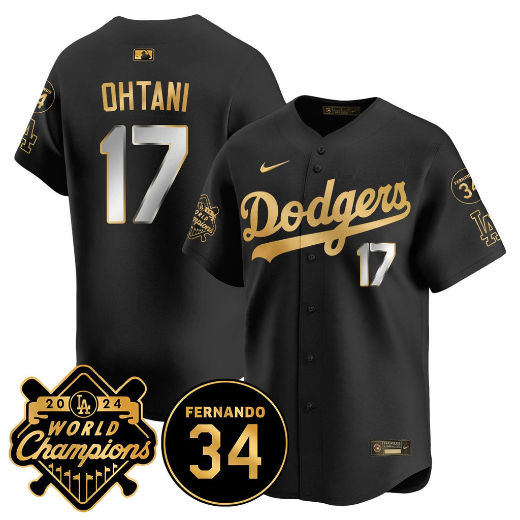 Men's LA Dodgers - World Series Champions 2024/Fernando Valenzuela Memorial Jersey - All Stitched