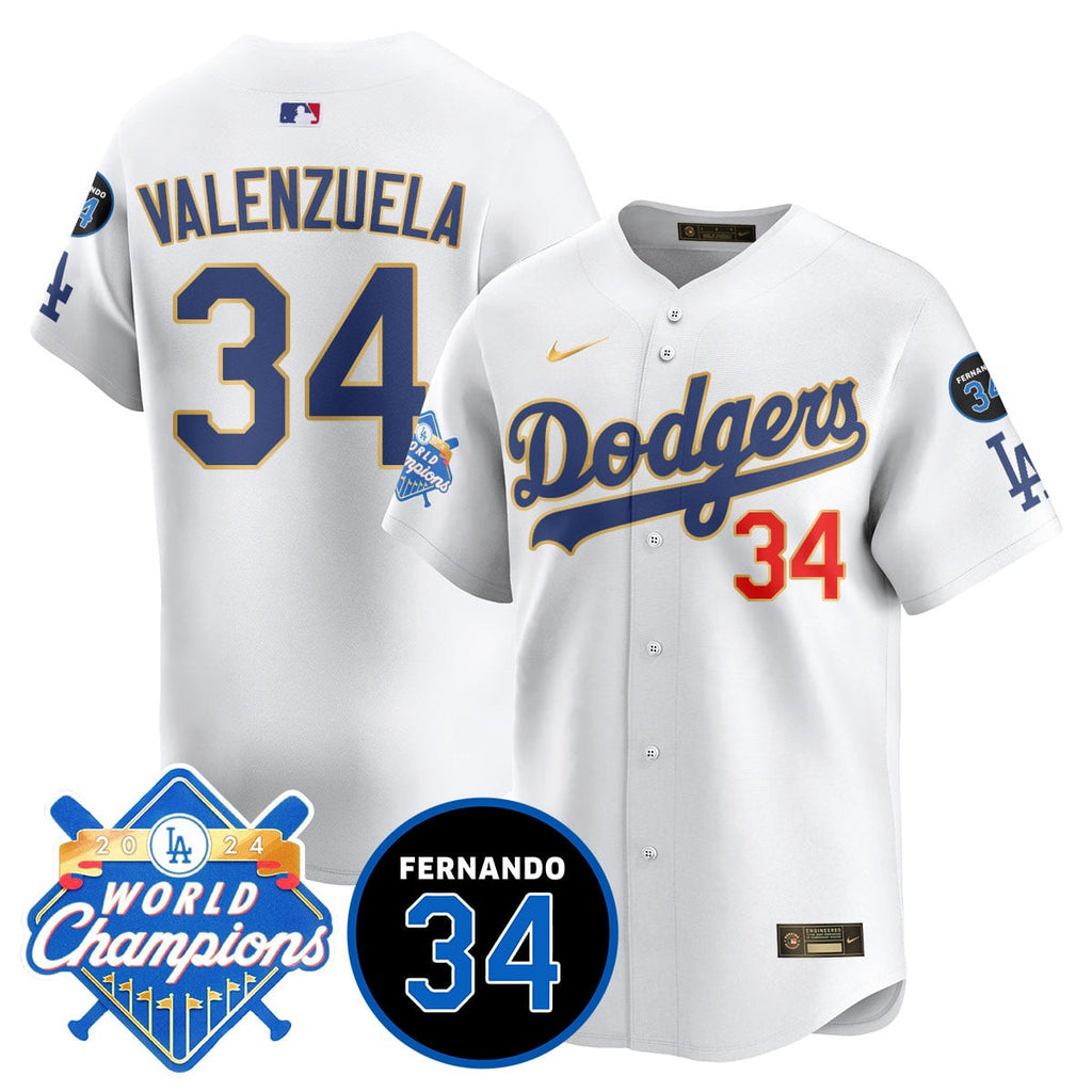 Men's LA Dodgers - World Series Champions 2024/Fernando Valenzuela Memorial Jersey - All Stitched