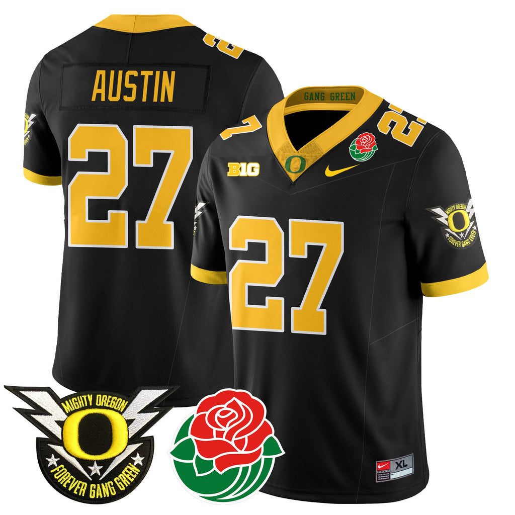 Men's Oregon Ducks 2024 Rose Bowl Jersey N2 - All Stitched 412VTHNJS003