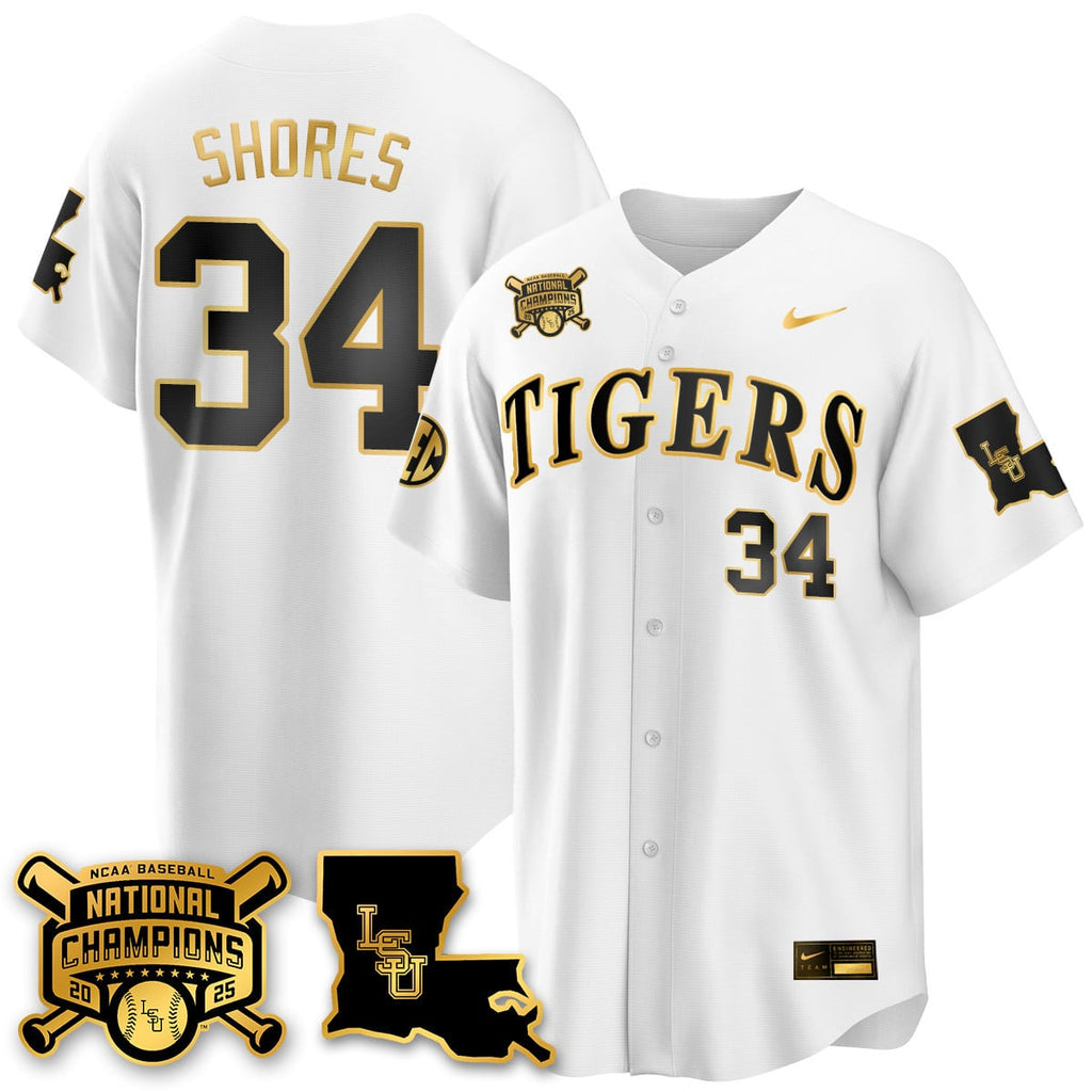 Youth's LSU Tigers 2025 World Series Champions Limited Gold Jersey - All Stitched