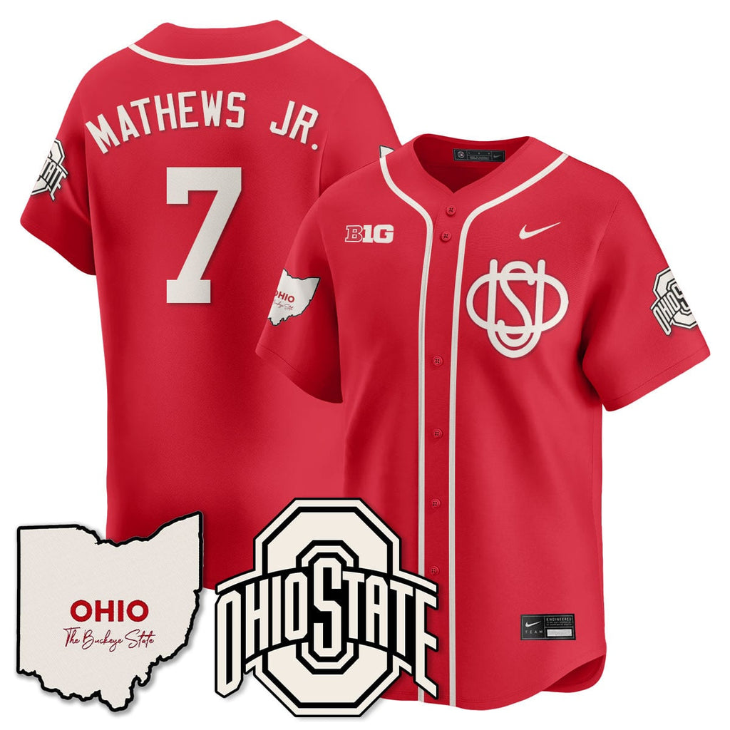 Men's Ohio State Buckeyes 2025 Wordmark Jersey - All Stitched