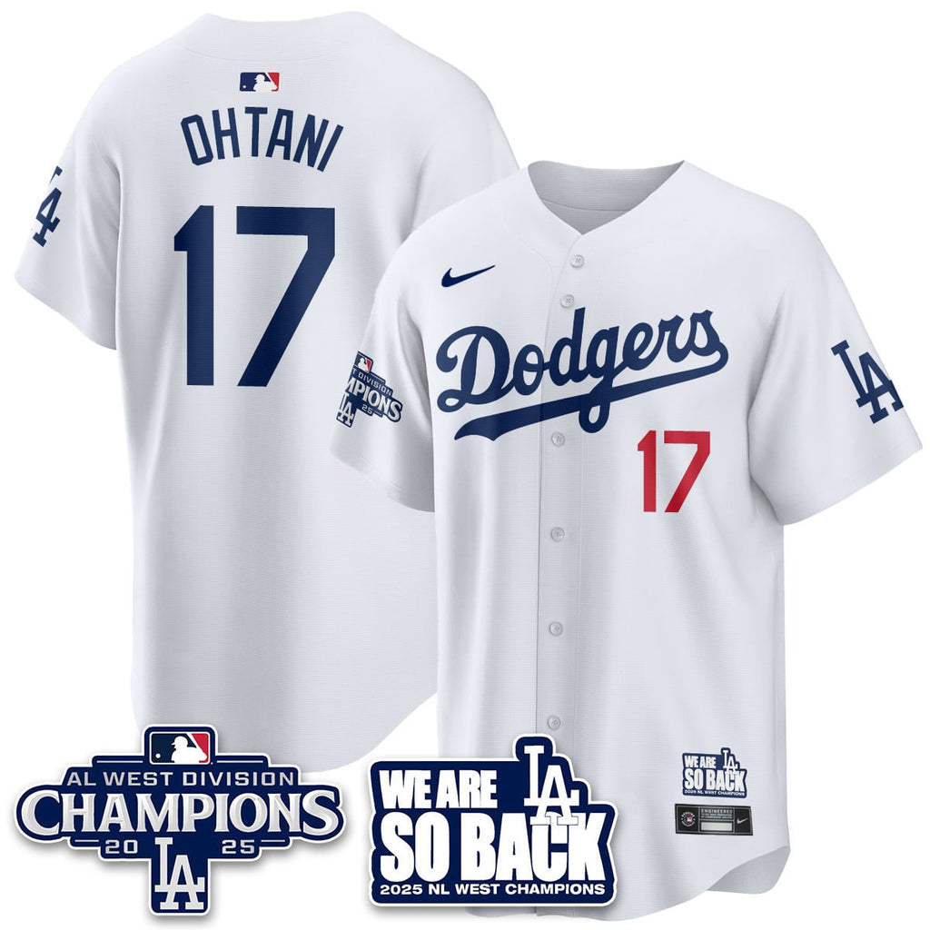 Men's Los Angeles Dodgers 2025 NL West Division Champions Jersey - All Stitched