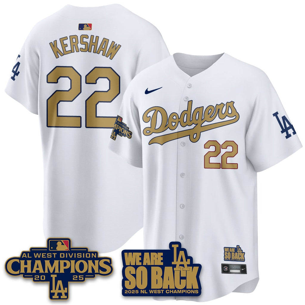 Men's Los Angeles Dodgers 2025 NL West Division Champions Jersey - All Stitched
