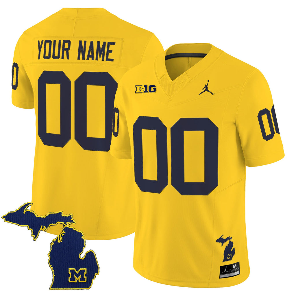 Michigan Wolverines 2025 Vapor Limited Custom Jersey V2 - All Stitched