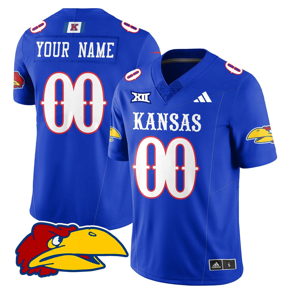 Custom Kansas Jayhawks Football 2025 Limited Jersey - All Stitched