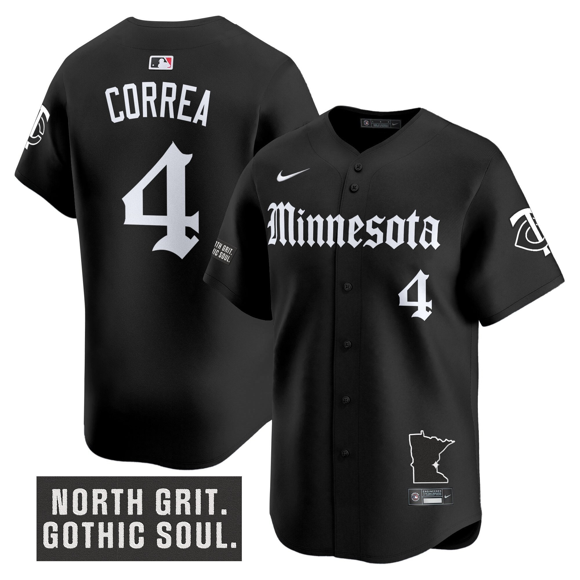 Men's Minnesota Twins 'Gothic North Edition' Vapor Premier Limited Jersey - All Stitched