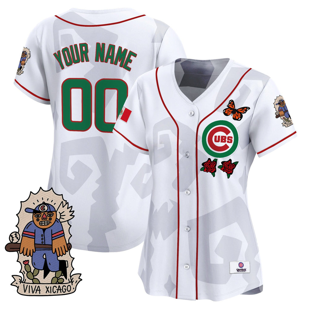 2025 Chicago Cubs Mexican Heritage Vapor Premier Limited Custom Jersey - Stitched