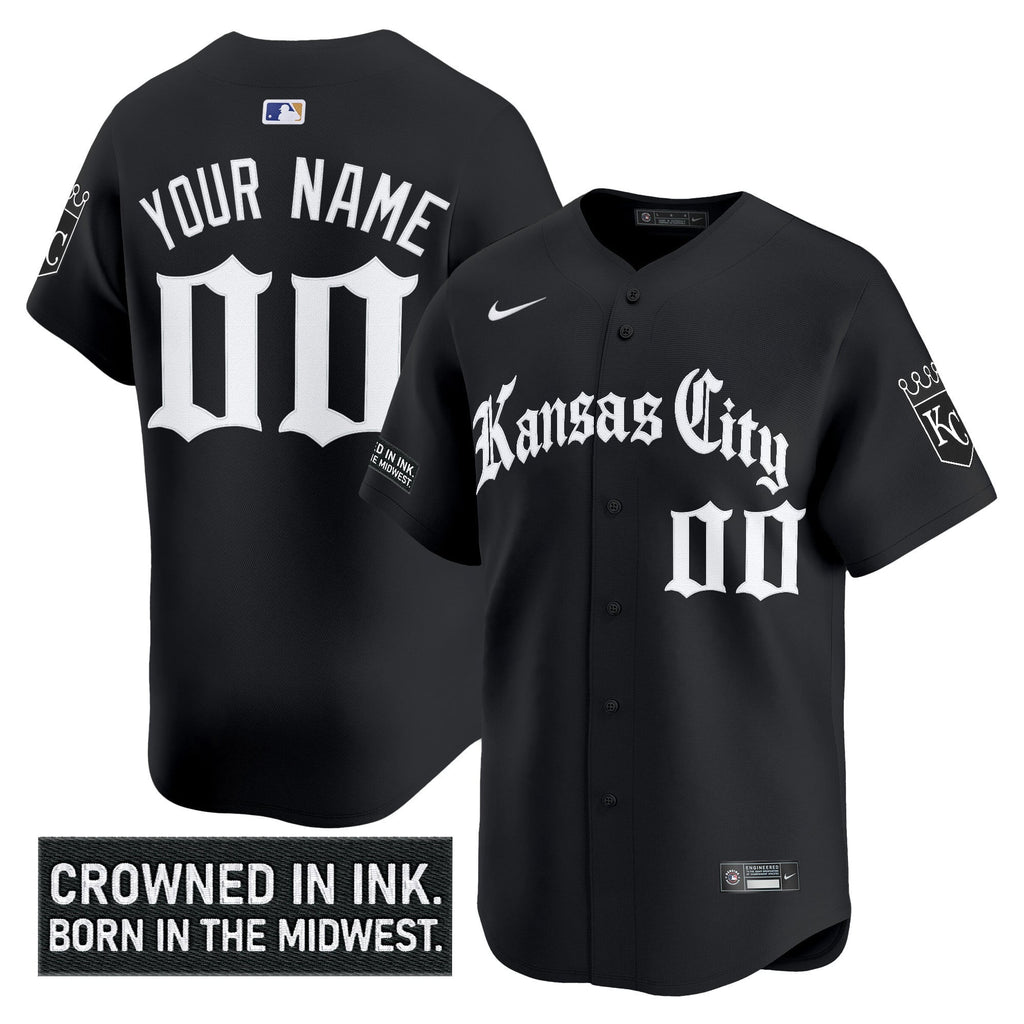 Kansas City Royals 'Gothic Crown Edition' Vapor Premier Limited Custom Jersey - All Stitched