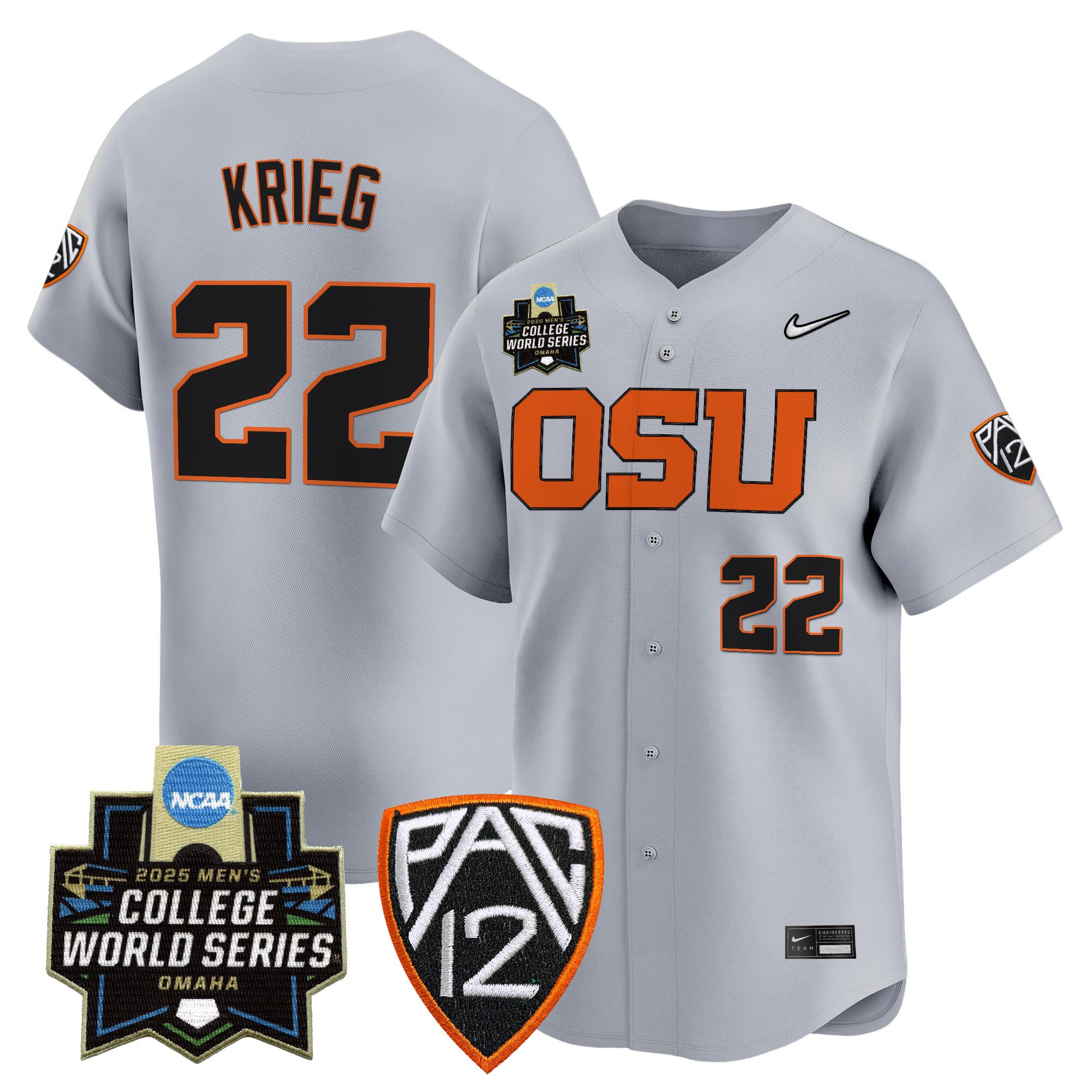 Youth's Oregon State Beavers 2025 World Series Vapor Premier Limited Jersey - All Stitched