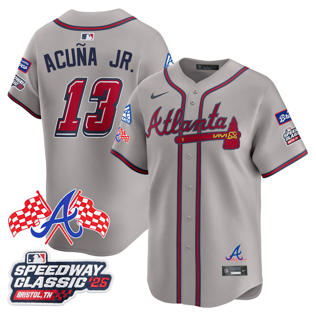 Men's Atlanta Braves 2025 Speedway Classic Limited Jersey V1 - All Stitched