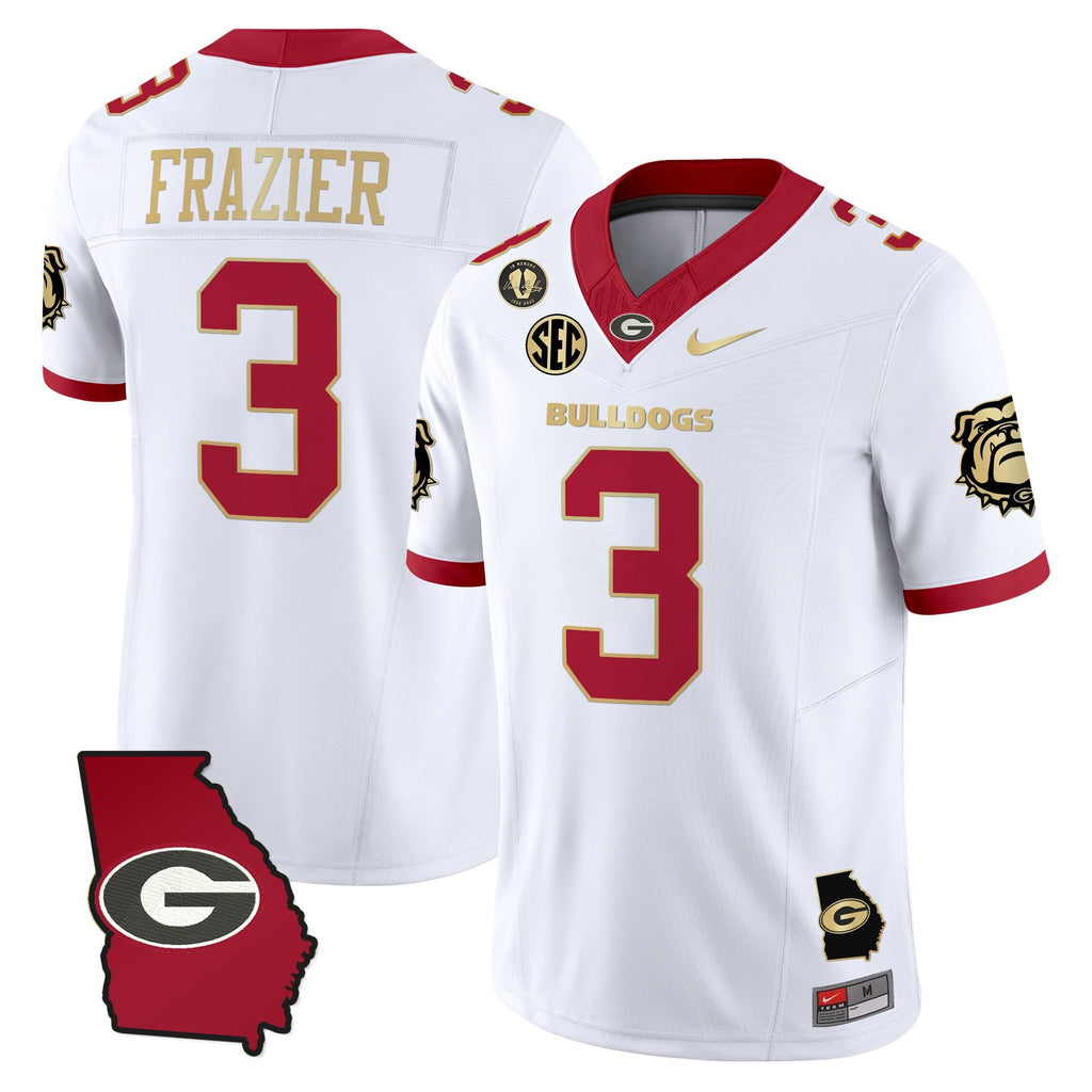 Women's Georgia Bulldogs 2025 Georgia Map & Vince Dooley Patch Vapor Limited Jersey - All Stitched