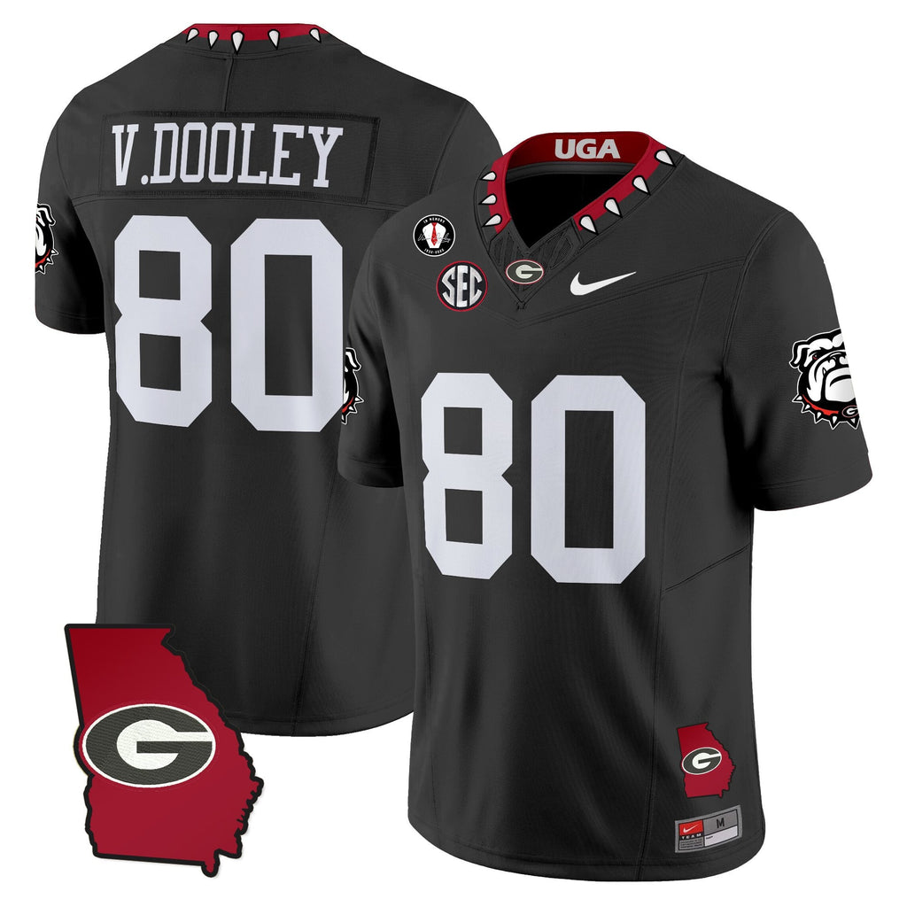 Women's Georgia Bulldogs 2025 Georgia Map & Vince Dooley Patch Vapor Limited Jersey - All Stitched