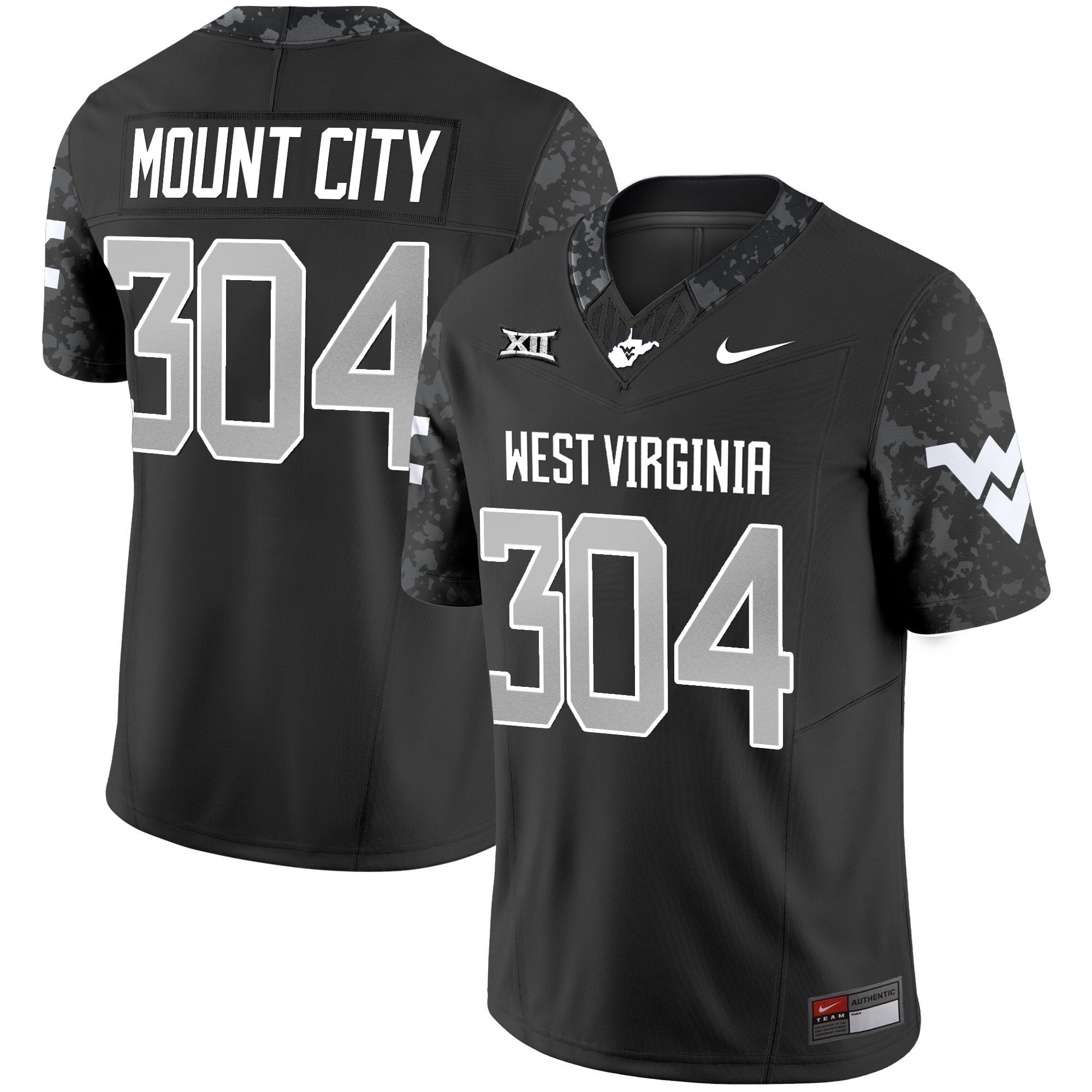 Men's West Virginia Mountaineers 2025 Coal Rush Vapor Limited Jersey - All Stitched