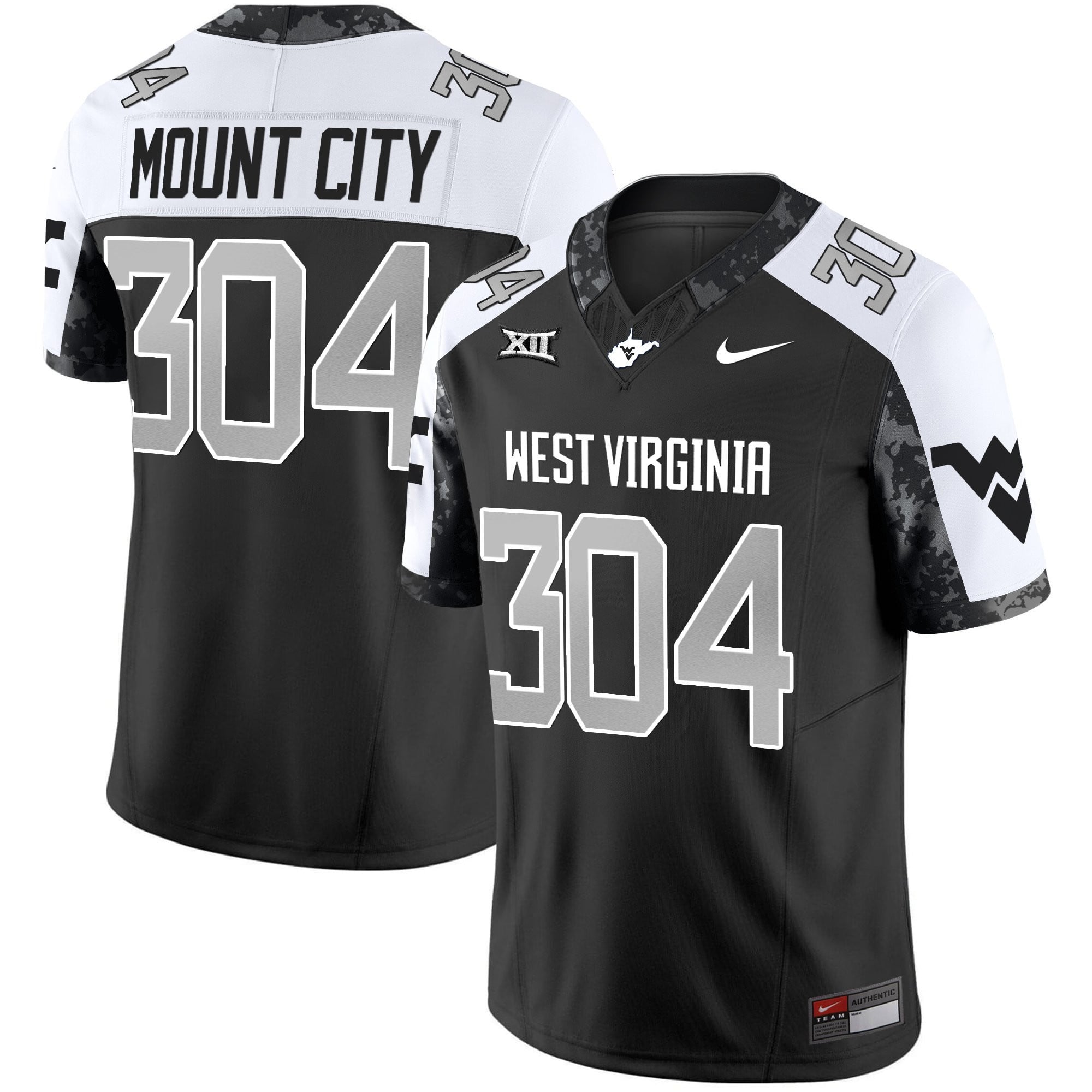 Men's West Virginia Mountaineers 2025 Coal Rush Vapor Limited Jersey - All Stitched