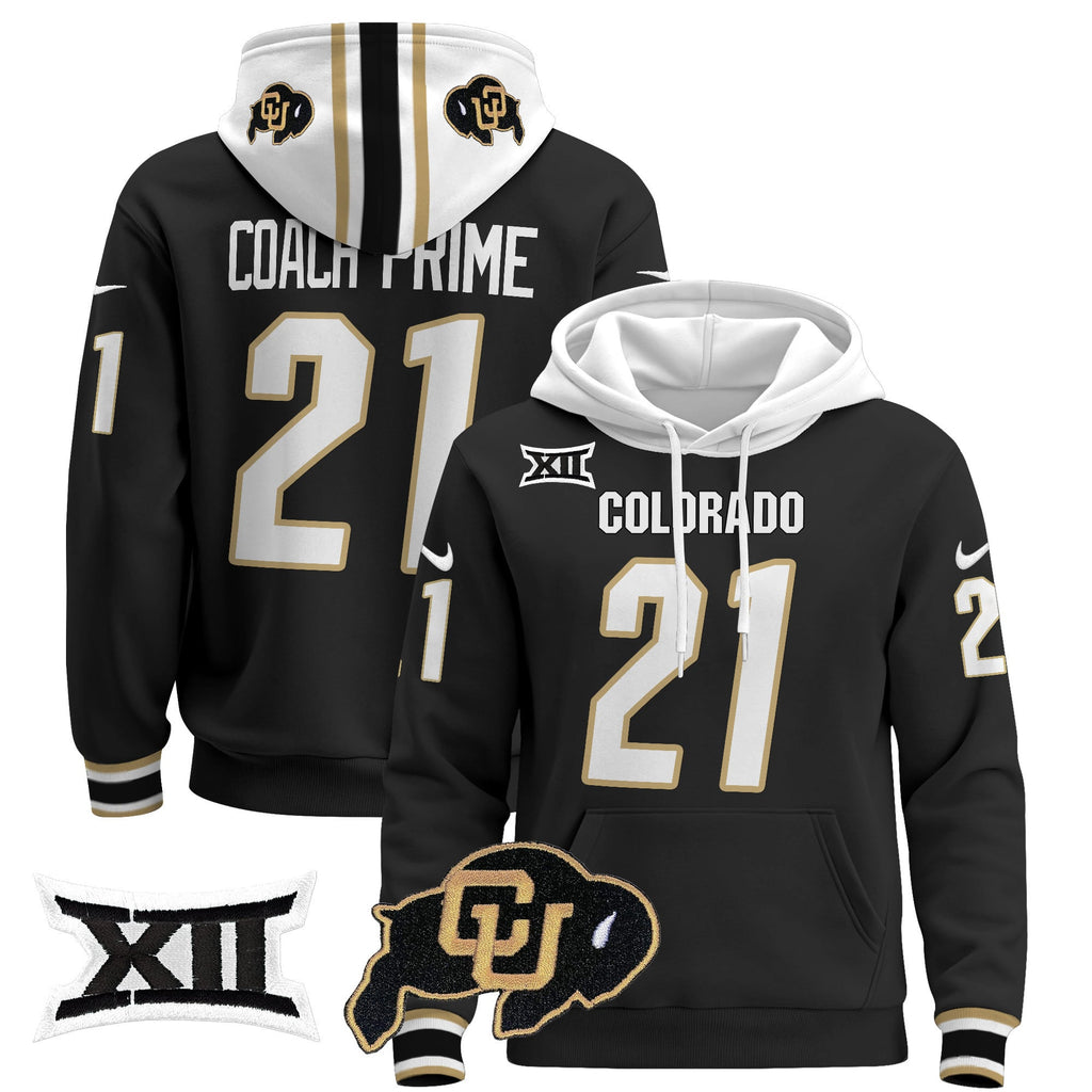 Unisex Colorado Buffaloes Pullover Hoodie - Big 12 XII Patch