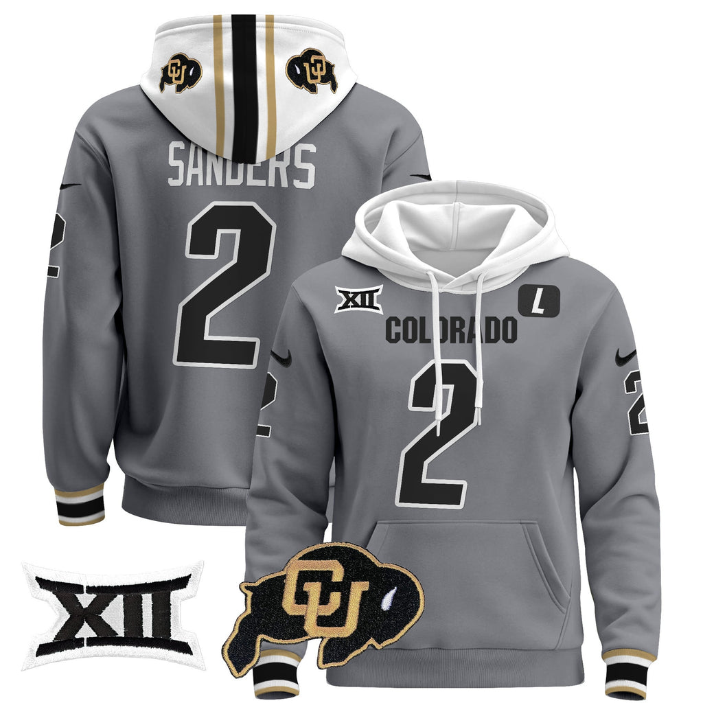 Unisex Colorado Buffaloes Pullover Hoodie - Big 12 XII Patch