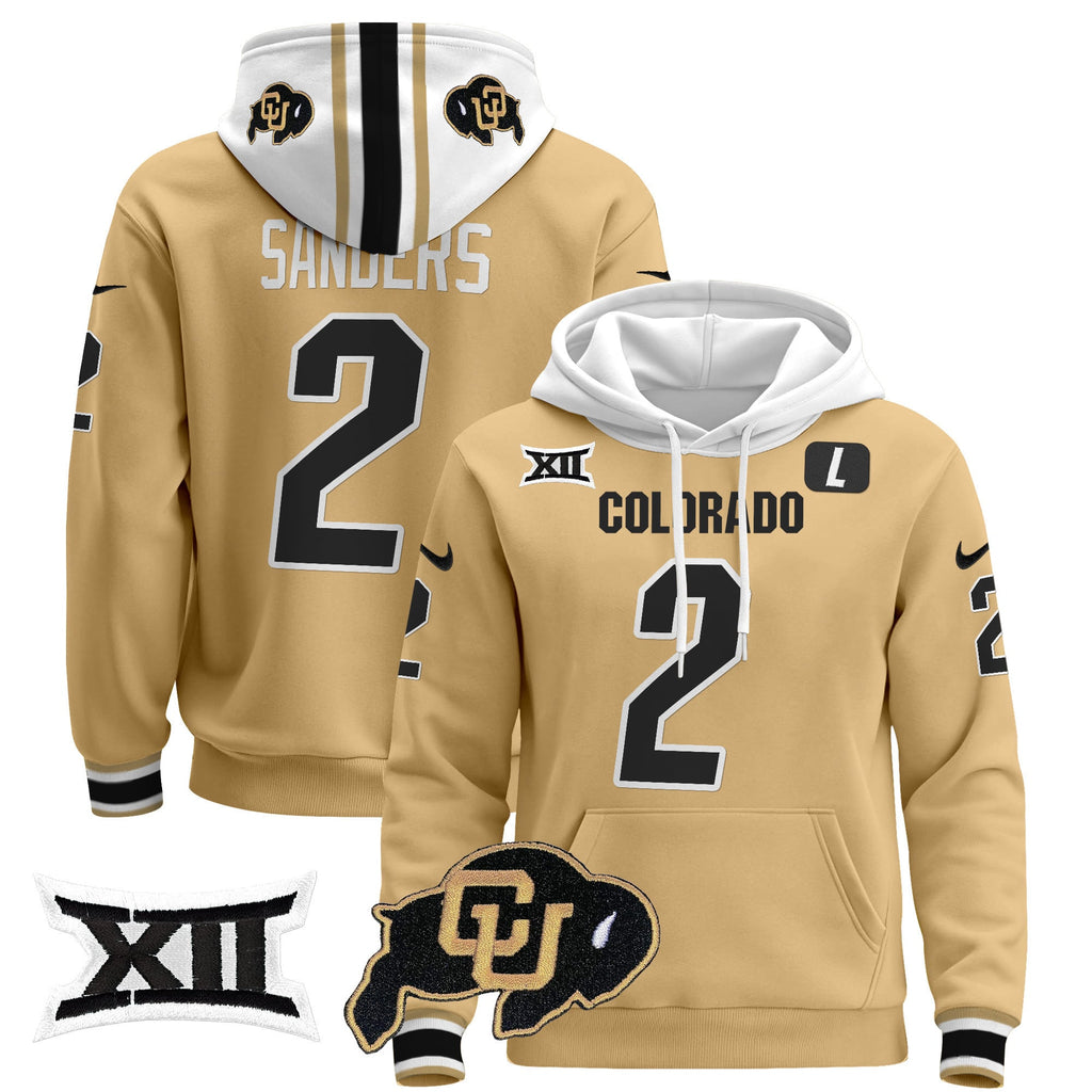 Unisex Colorado Buffaloes Pullover Hoodie - Big 12 XII Patch