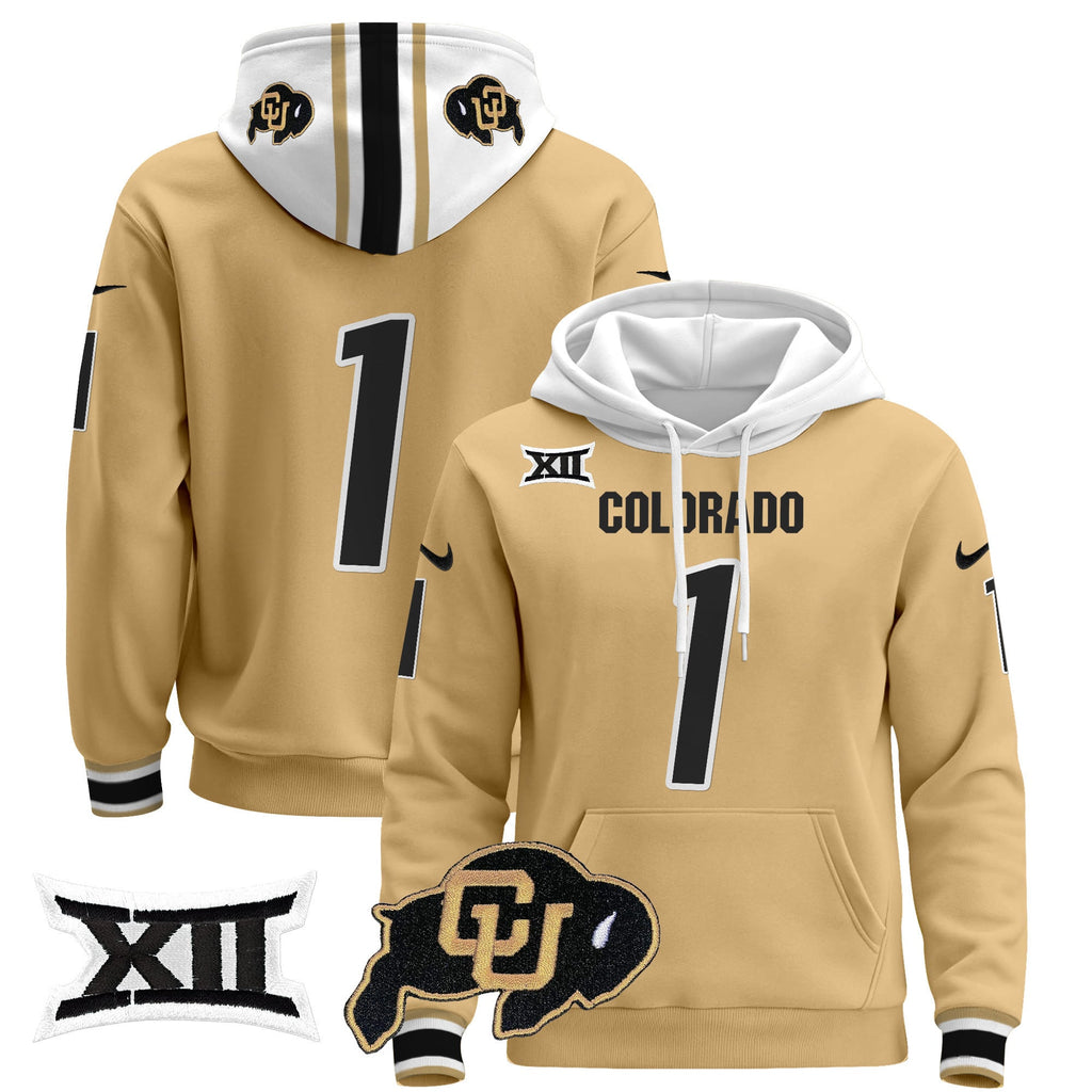 Unisex Colorado Buffaloes Pullover Hoodie - Big 12 XII Patch
