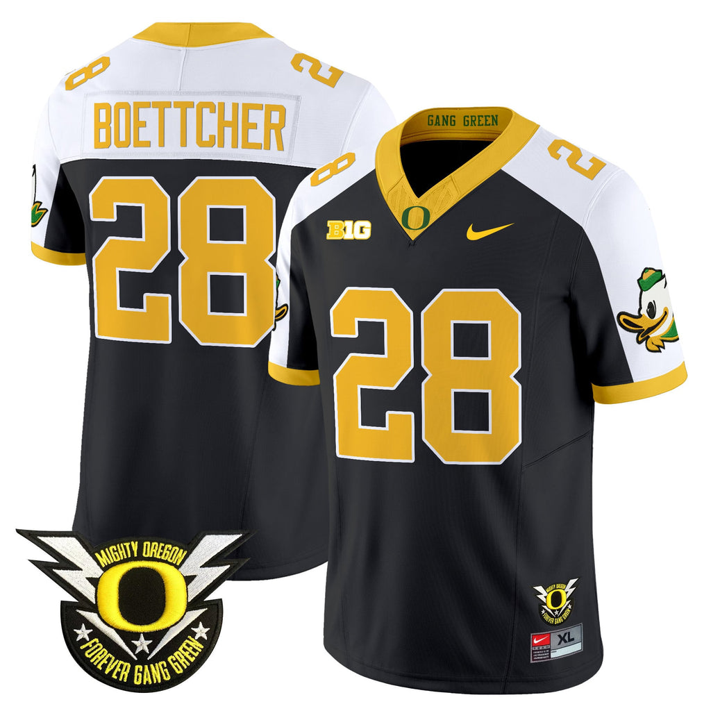 Men's Oregon Ducks 2024 Forever Gang Green & BIG Patch Vapor Limited Jersey N5 - All Stitched