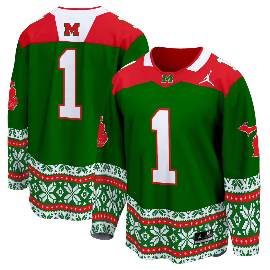 Men's Michigan Wolverines 2024 Christmas Premier Breakaway Jersey - All Printed