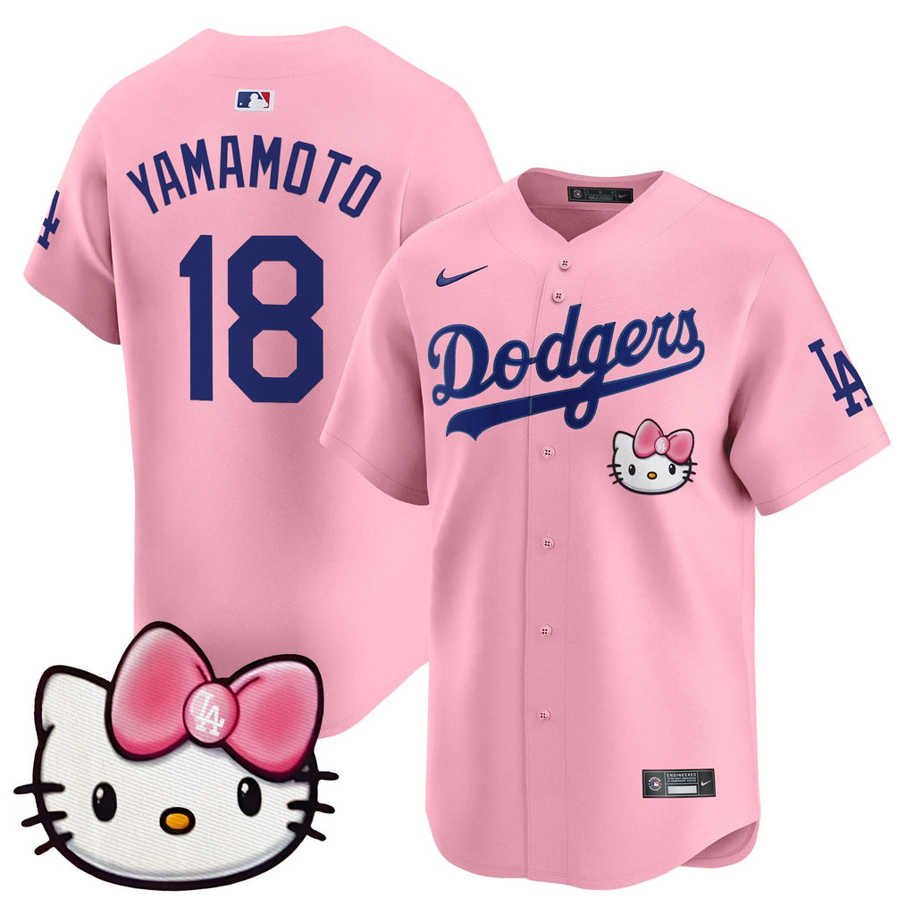 Unisex Dodgers 2025 Hello Kitty Vapor Premier Limited Jersey  All Stitched