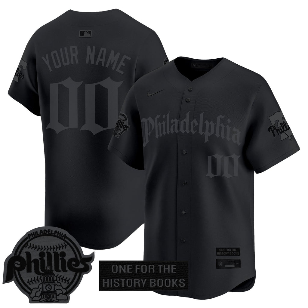 Phillies 'Retro Newspaper Edition' Vapor Premier Limited Custom Jersey - All Stitched