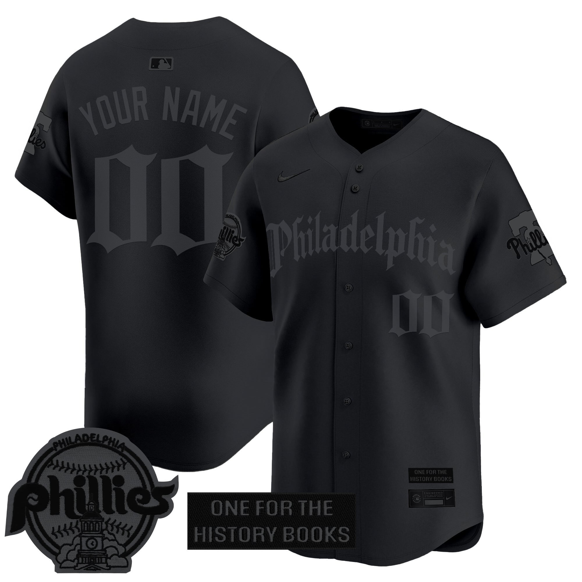 Phillies 'Retro Newspaper Edition' Vapor Premier Limited Custom Jersey - All Stitched