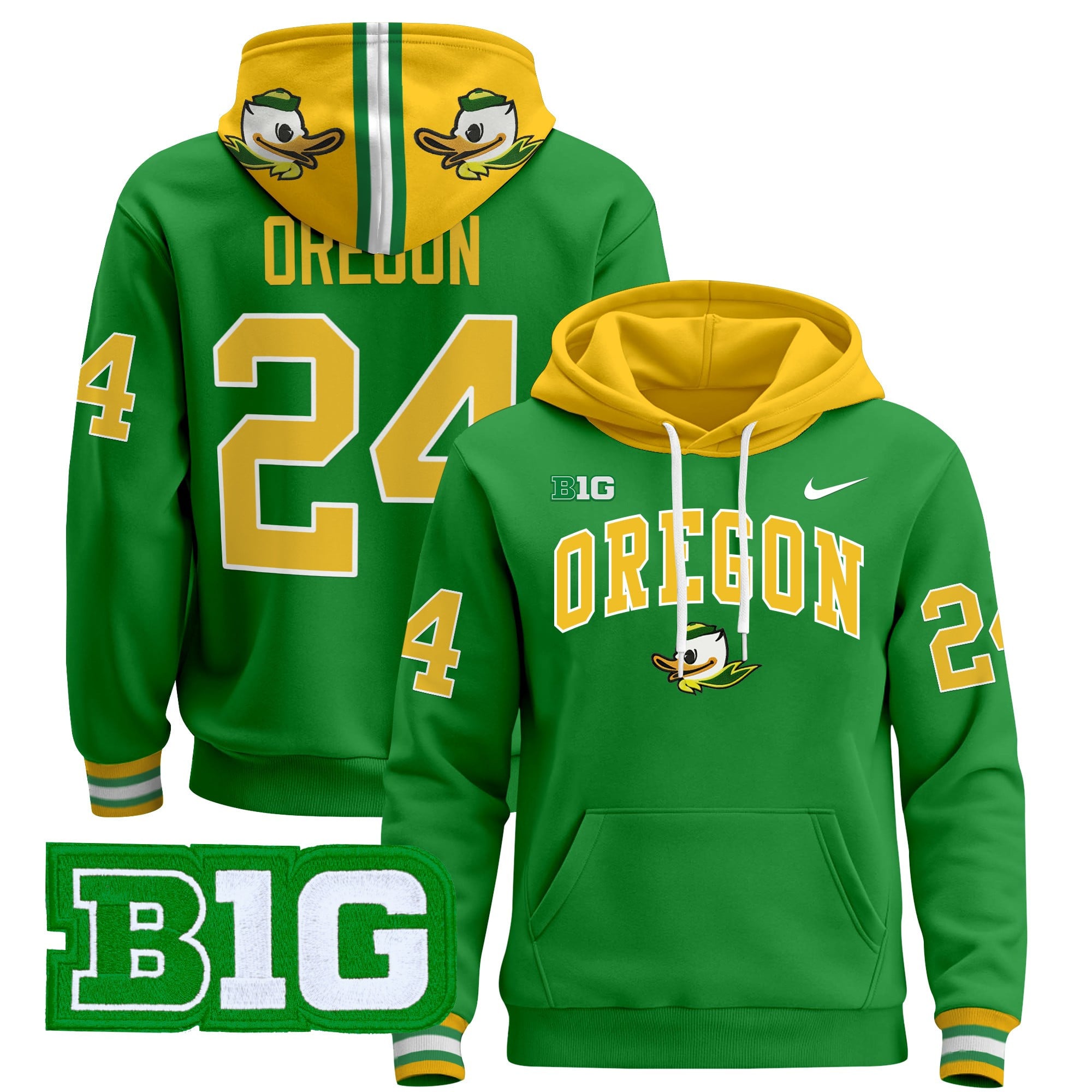 Oregon Ducks 2024 Pullover Hoodie V4