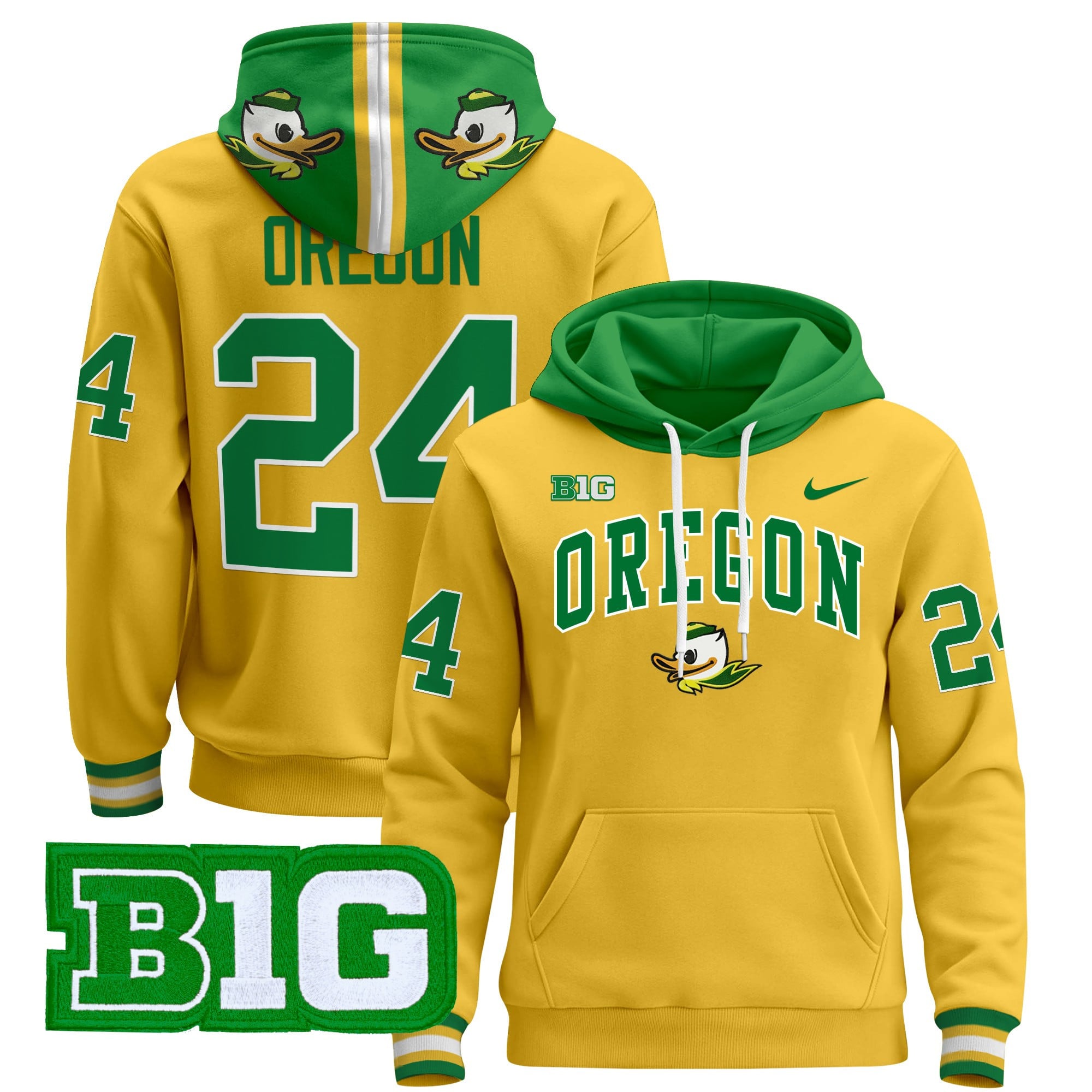 Oregon Ducks 2024 Pullover Hoodie V4