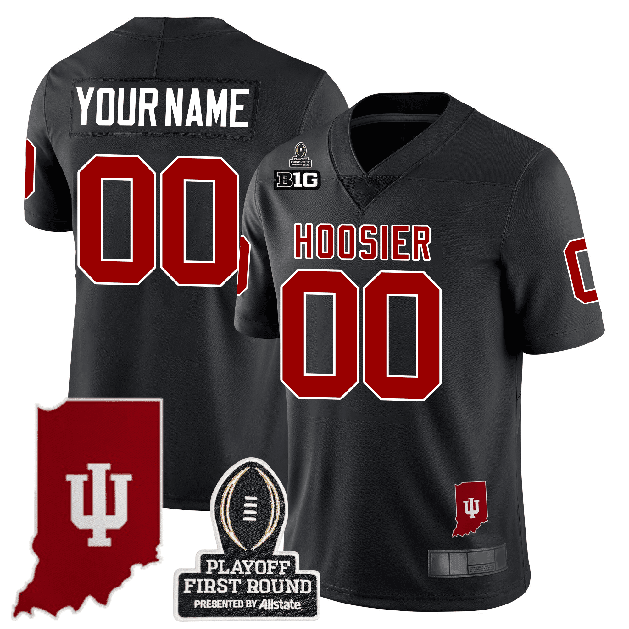 Men's Indiana Hoosiers 24/25 Jersey - CFP First Round Patch