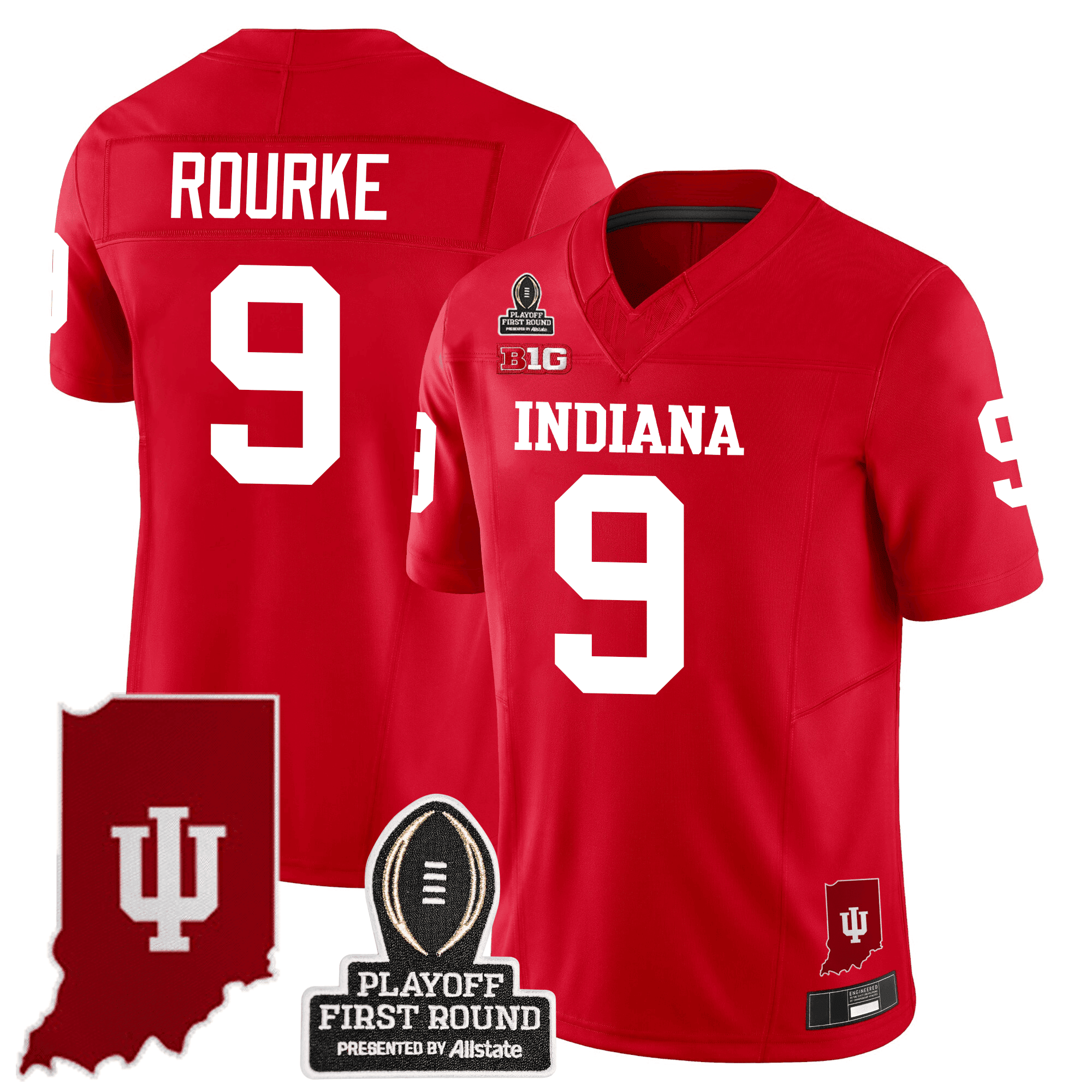 Men's Indiana Hoosiers 24/25 Jersey - CFP First Round Patch