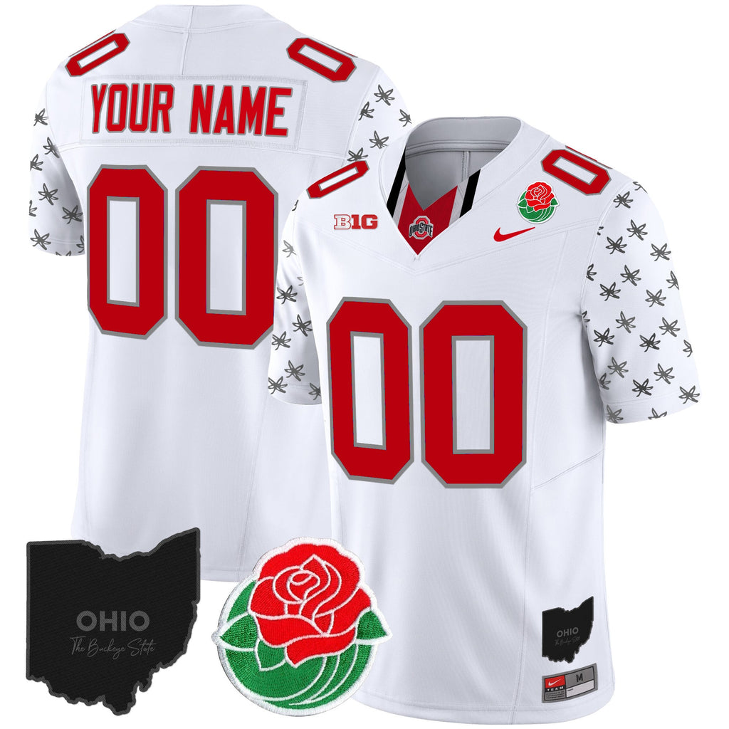 Ohio State Buckeyes Rose Bowl Vapor Limited Custom Jersey - All Stitched