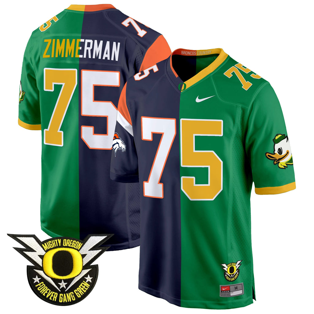 Oregon Ducks Split Game Jersey - All Stitched
