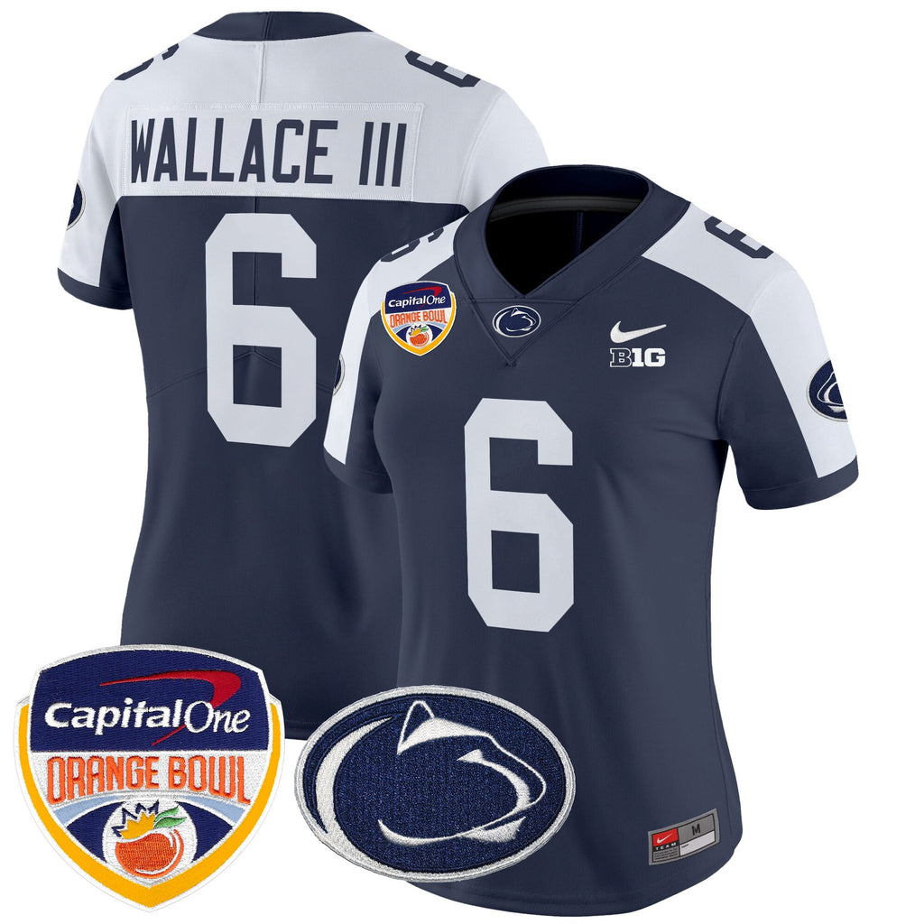 Women's Penn State Nittany Lions Orange Bowl Patch Vapor Limited Jersey V2 - All Stitched
