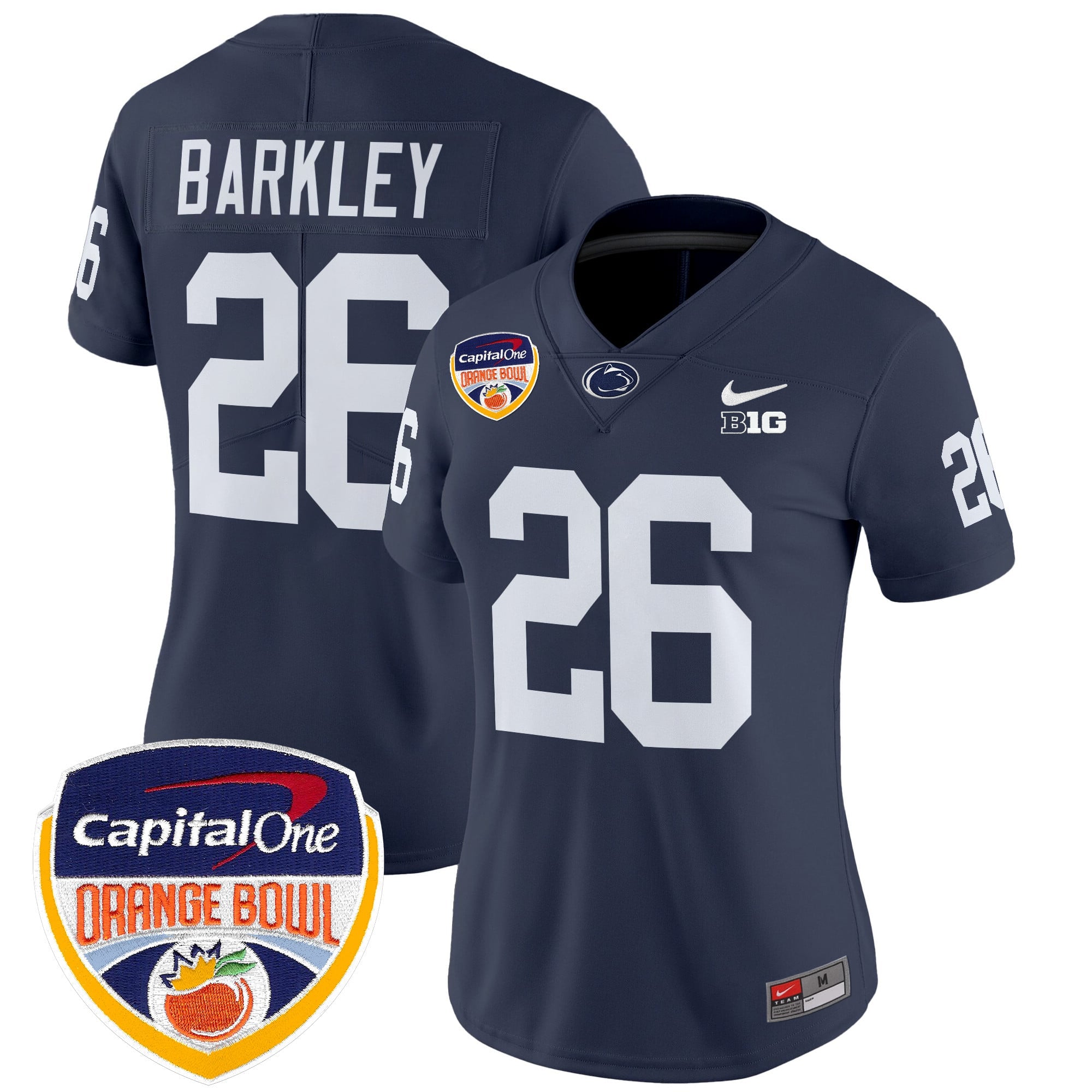Women's Penn State Nittany Lions Orange Bowl Patch Vapor Limited Jersey V2 - All Stitched