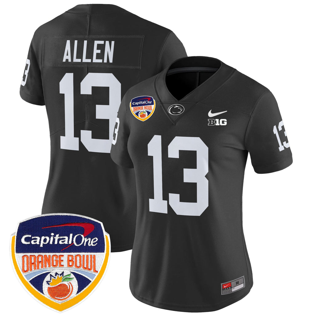 Women's Penn State Nittany Lions Orange Bowl Patch Vapor Limited Jersey V2 - All Stitched
