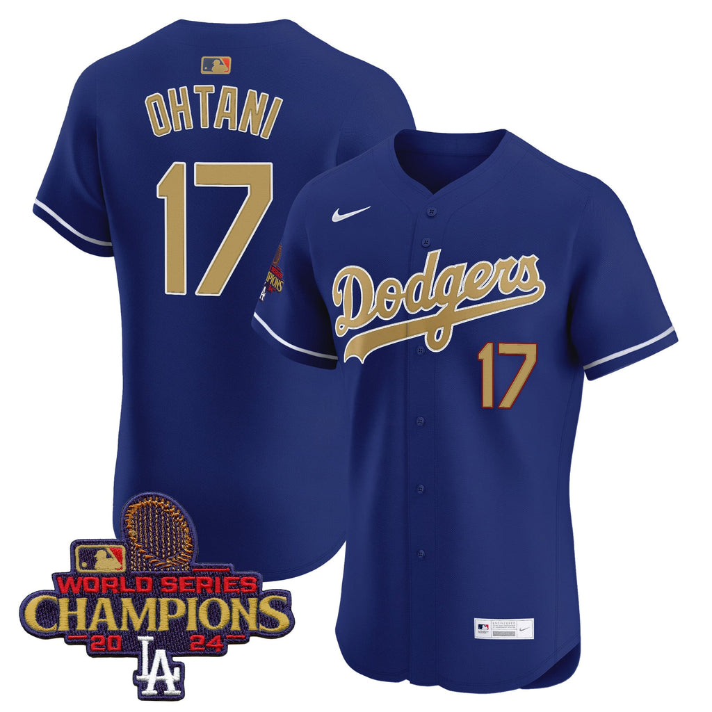Men's Dodgers 2025 Gold Vapor Premier Elite Jersey - All Stitched