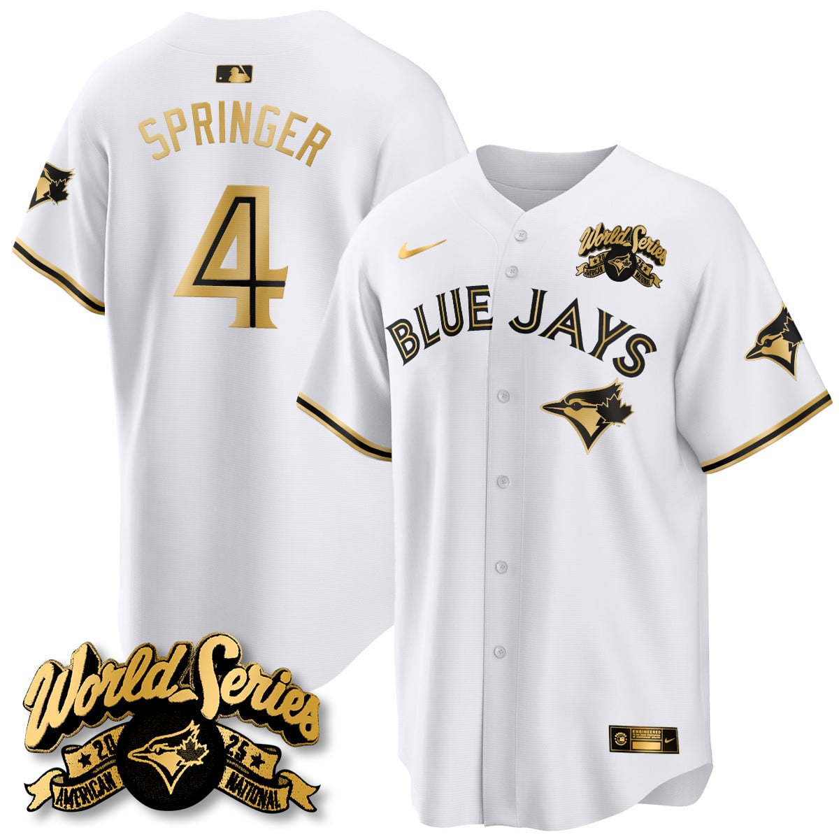 Toronto Blue Jays 2025 American League Champions Jersey - All Stitched